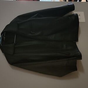 Black leather jacket